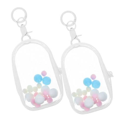 Sosoport 2 Stück Transparente Puppenaufbewahrungstaschen aus PVC Mini Doll Bags mit Schlüsselanhänger für Sammler Sicheren Lagerung von Miniaturfiguren von Sosoport