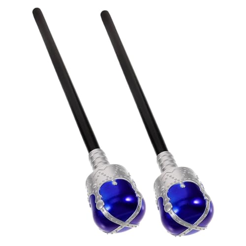 Sosoport 2 Stück Zauberstab Zaubererkostüm Zepterstab Für Halloween Stütze Die Kleid König Das Zauberstäbe Für Prinz Kostüm Blue Plastik von Sosoport