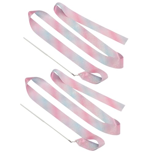 Sosoport 2 Stück tanzende Luftschlangen Regenbogen für Tanzbänder Stöcke Schleifentanz Gymnastik-Partydekorationen Partybänder Tanzbänder für Erwachsene Polyester Sosoport 2 Stück tanzende Luftschlangen Regenbogen für Tanzbänder Stöcke Schleifentanz Gymnastik-Partydekorationen Partybänder Tanzbänder für Erwachsene Polyester von Sosoport