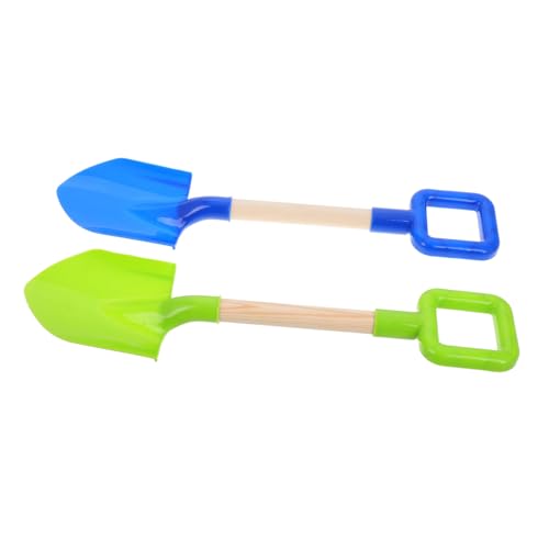Sosoport 2 Stücke Lange Strandschaufeln Kinder Strandspaten Sandschaufeln Spielzeug Mit Holzgriff Zum Graben Schaufeln Schnee Sandkasten Spielzeug Set Für Kinder Erwachsene Blau Grün von Sosoport