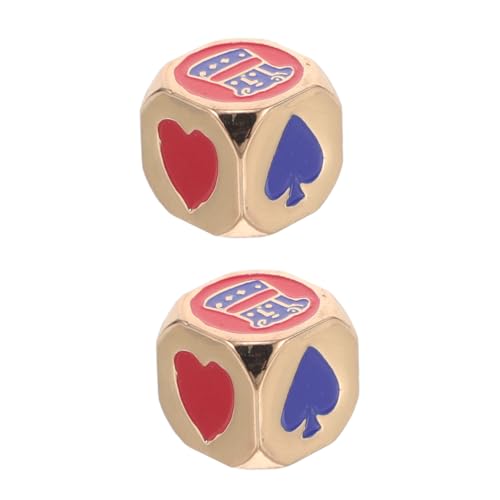 Sosoport 2 Stücke Poker spielwürfel Fitness- Coole DIY-Spielbrett Musikwürfel einzigartige Platzwertwürfel gewichtete Weissagungswürfel Essenswürfel Eisen von Sosoport