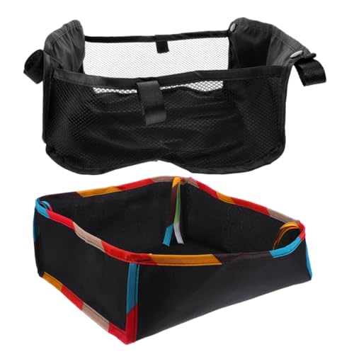 Sosoport 2 Teilige Wickeltasche Für Kinderwagen Tragbare Hängetasche Für Den Kinderwagen Reise Organizer Behältertasche Für Windel Flasche von Sosoport