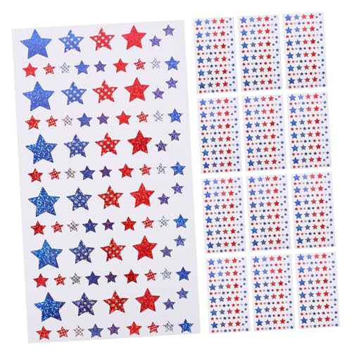 Sosoport 20 Blatt Selbstklebende Fünfzackige Aufkleber Belohnungssticker für DIY Basteln und Dekoration Glänzende Sternenaufkleber für Anreize und Motivation Sosoport 20 Blatt Selbstklebende Fünfzackige Aufkleber Belohnungssticker für DIY Basteln und Dekoration Glänzende Sternenaufkleber für Anreize und Motivation von Sosoport