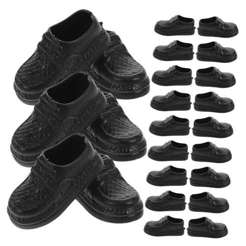 Sosoport 20 Paar Schuhe Puppenhaus Herrenschuhe Anziehschuhe Mikro Landschaftsschuhe Mikro Schuh Ornamente Mini Schuhe Mini Schuh Ornamente Formelle Schuhe Winzige Puppenschuhe von Sosoport