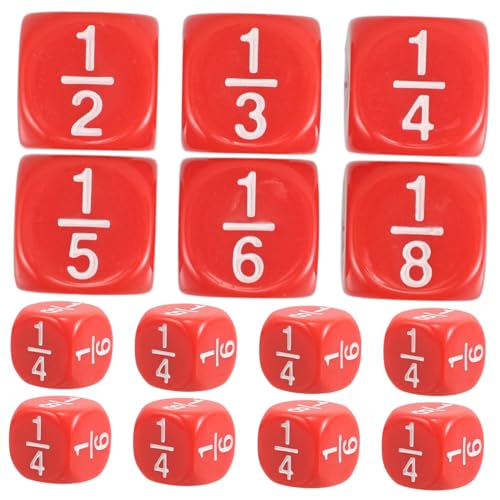 Sosoport 20 Stück Bruchwürfel Lustige Würfel Übungswürfel PVC Weiche Würfel Lehrmittel Polyedrische Würfel Barwürfel Spiel Freche Würfel Mehrseitige Würfel Mathematik Lehrmittel Mathe von Sosoport