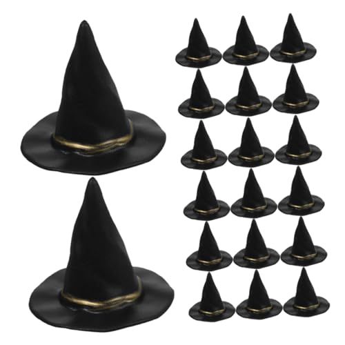Sosoport 20 Stück Kleine Hexenhüte für Halloween Dekorationen Zubehör für Puppen Bastelprojekte und Festlichkeiten aus Sicherem Robustem Vielseitig Einsetzbar für Partys und Kreative von Sosoport