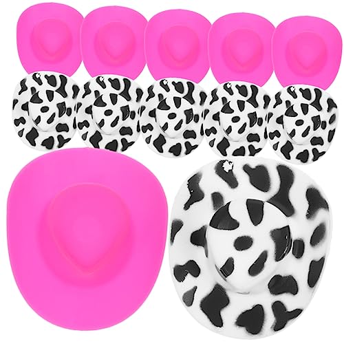 Sosoport 20 Stück Mini-Cowboyhut Kleiner Cowboyhut Kleiner Kleiderhut Verschiedene Puppenhüte Party Miniatur kleine Cowboyhüte kleine Hüte für Puppen Mini-Puppenhüte Plastik von Sosoport