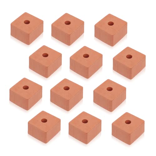 Sosoport 20 Stück Mini Ziegel Ornament Kleines Garten Mini Landschaftsdekor Architektur Fliesen Gebäude Miniaturen Block Gefälschtes Puppenhaus Zubehör Dekorationen von Sosoport