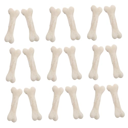 Sosoport 20 Stück Mini-knochenmodell Deko Falsche Knochen Skelett Mini-Skelette Mini-Knochen Zum Basteln Miniatur-Skelett Winzige Skelette Knochenfüller Beige Harz von Sosoport