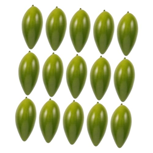 Sosoport 20 Stück Olivenimitat Künstliche Olivenmodelle Künstliche Früchte Zur Lebensechten Dekoration Simulierte Fruchtdekore Simulationsfruchtdekormodell Hochdruck-polyethylen Green von Sosoport