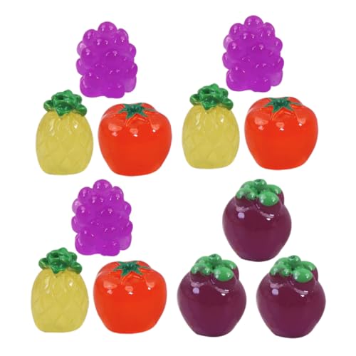 Sosoport 20 Stück Simuliertes Obst Und Gemüse Künstlicher Apfel Gelb Miniatur Künstliche Früchte Modell Winzige Früchte Puppenhaus Obstschmuck Kleine Früchte Requisite von Sosoport