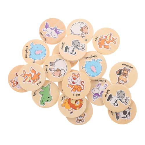 Sosoport 20 Stück Teiliges Holz Memory für Montessori Karten für Frühe Gedächtnistraining Konzentrationsspielzeug aus Holz für Kleinkinder Tiermotive Sosoport 20 Stück Teiliges Holz Memory für Montessori Karten für Frühe Gedächtnistraining Konzentrationsspielzeug aus Holz für Kleinkinder Tiermotive von Sosoport