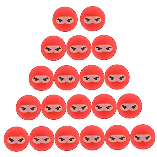 Sosoport 20 Stück hüpfendes Ballspielzeug prallen Ninja hüpfende Bälle Ninja-Hüpfbälle Bulk- für Party Hüpfbälle für Karnevalspreise Bälle Gummi rot von Sosoport