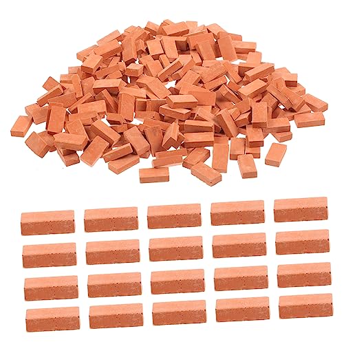 Sosoport 200Stücke Ziegelsteine für Sandtisch Deko DIY Landschaftszubehör für Modelleisenbahn Miniaturgärten Perfektes für Kreative von Sosoport