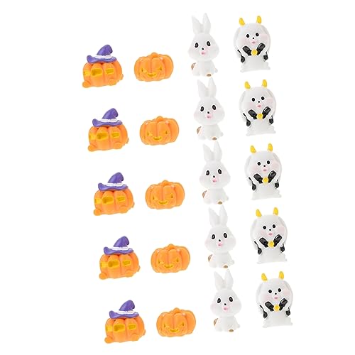 Sosoport 20Stücke Halloween Dekorationen Resin Figuren Mit Geistern Kürbissen Und Niedlichen Rabbits Für Halloween Deko Mikro Landschafts Props Desktop Schmuck Sosoport 20Stücke Halloween Dekorationen Resin Figuren Mit Geistern Kürbissen Und Niedlichen Rabbits Für Halloween Deko Mikro Landschafts Props Desktop Schmuck von Sosoport