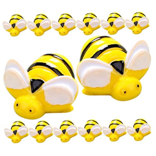 Sosoport 20Stücke Mini Bienenanhänger Aus Harz DIY Bastelornamente Für Handyhüllen Kreative Dekorationen Für Und Kunsthandwerk von Sosoport