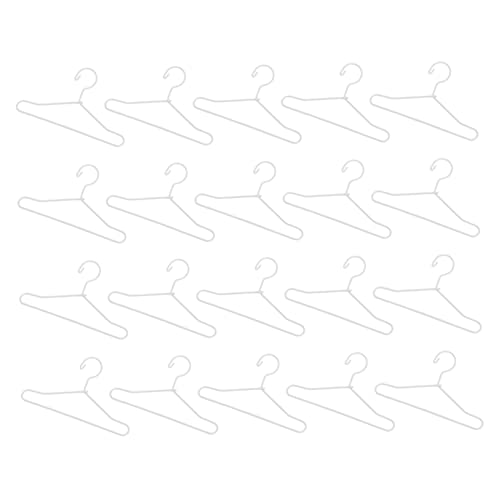 Sosoport 20Stücke Mini Kleiderbügel für Puppen Langlebige Kleiderständer aus Hochwertigem Material zur Organisation und Präsentation von Puppenkleidung für Kinderzimmer von Sosoport