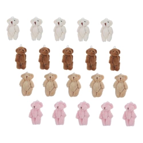 Sosoport 20Stücke Mini Plüschbären Große Weiche Bärenpuppen Niedliche Bärenornamente für Schlüsselanhänger und Dekoration Geschenkartikel für Babyparty und Besondere Anlässe Sosoport 20Stücke Mini Plüschbären Große Weiche Bärenpuppen Niedliche Bärenornamente für Schlüsselanhänger und Dekoration Geschenkartikel für Babyparty und Besondere Anlässe von Sosoport