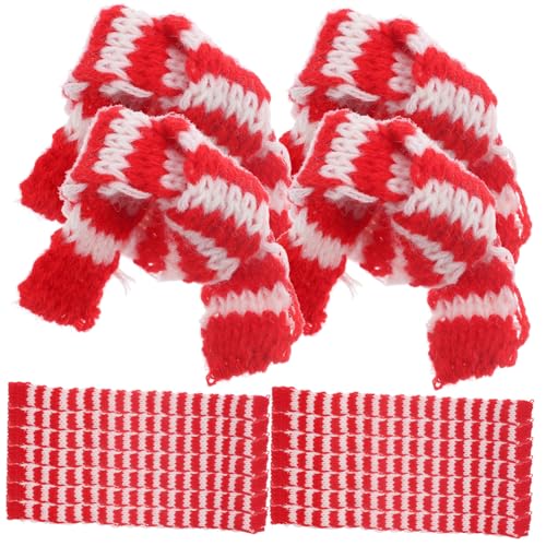 Sosoport 20Stücke Mini Puppenschals Pompons Wollschals für Kreative Partydekorationen und Puppenaccessoires für Bastelprojekte und Festliche Anlässe von Sosoport