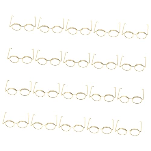 Sosoport 20stücke Teiliges Mini Puppenbrillen Rahmen Metallrahmen Linsenlos Für Puppen Zubehör Und DIY Bastelprojekte Für Kreative Anlässe Und Puppenmode von Sosoport