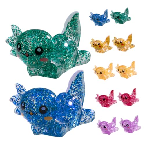 Sosoport 24 Kleine Axolotl-Figuren Für Aquarien Und Puppenhäuser, Bezaubernde Miniaturdekorationen Für DIY-projekte, Kunsthandwerk, Geeignet Für Partys Mit Wasserthemen von Sosoport