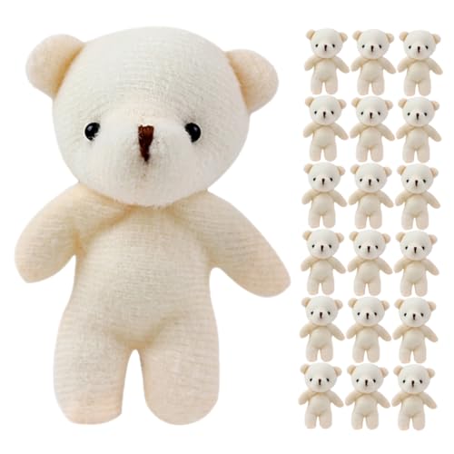 Sosoport Kleiner Plüschbär Schlüsselanhänger Süßes Bären Spielzeug Tragbarer Dekoration für Taschen für Kinder und Bärenpuppe von Sosoport