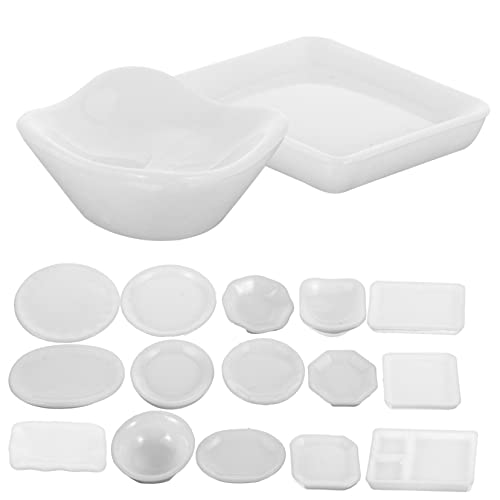 Sosoport 24 Stück Puppenstubengeschirr puppenhauszubehör Miniaturutensilien Puppenhaus-Geschirrdekoration Mini-Hausküchengeschirr Mini-Küchenzubehör Puppenhaus Tassen Modell Plastik von Sosoport