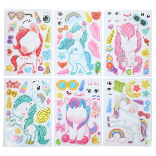 Sosoport 24Blätter Einhorn Aufkleber Niedliche DIY Einhorn Gesichtsaufkleber für Unicorn Party Dekoration und Kreative Bastelprojekte Einfach Abziehbar und Wiederverwendbar Sosoport 24Blätter Einhorn Aufkleber Niedliche DIY Einhorn Gesichtsaufkleber für Unicorn Party Dekoration und Kreative Bastelprojekte Einfach Abziehbar und Wiederverwendbar von Sosoport