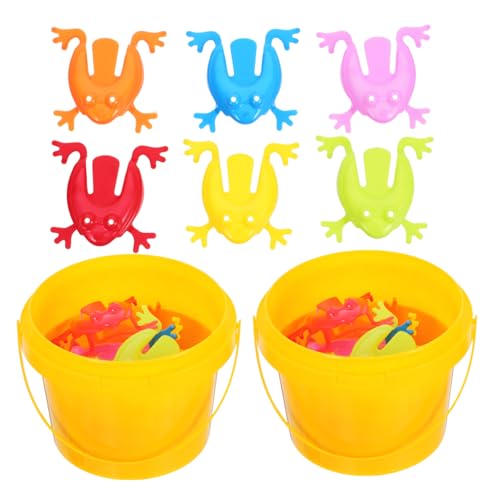 Sosoport 24Stücke Frösche Teiliges Sprungfroschspielzeug aus Hochwertigem Plastik für Kleinkinder Pädagogische Spiele Partygeschenke Farbenfrohe Designs für Kreatives von Sosoport