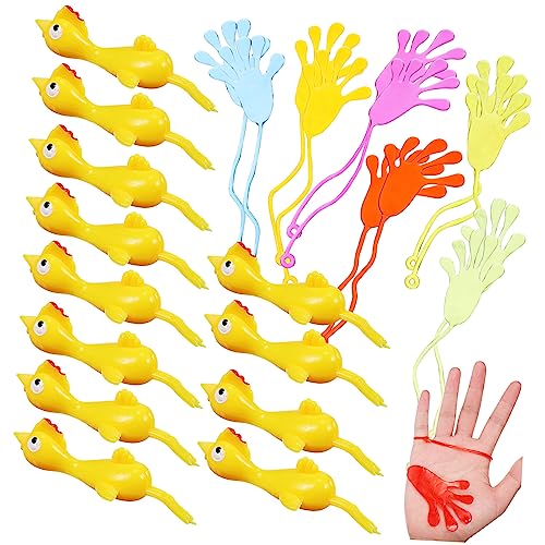 Sosoport 24Stücke Klebrige Hände Hühnerkatapult Set Teiliges für Elastische Finger Zwille und Dehnspielzeug für Lustige Party für Spiele Sosoport 24Stücke Klebrige Hände Hühnerkatapult Set Teiliges für Elastische Finger Zwille und Dehnspielzeug für Lustige Party für Spiele von Sosoport