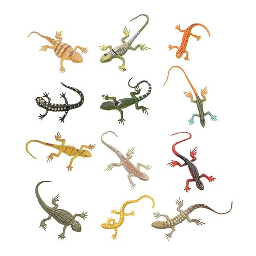 Sosoport 24Stücke Realistische Eidechsen Figuren Simulierte Reptilien Modelle für Pädagogisches Lernspielzeug Vielseitige Deko und Party Mitgebsel Zufälliger Stil von Sosoport