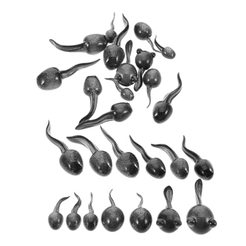 Sosoport 26 Stück Micro Landscape Kaulquenze Aquarienschmuck Miniatur-landschaftsdekoration Terrarienfiguren Kleine Tierfiguren Harz Black von Sosoport