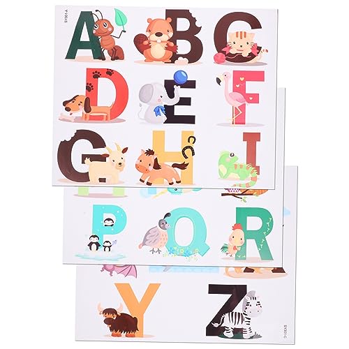 Sosoport 26Stücke Alphabet Aufkleber für Wand Nicht Magnetisch Aufkleber für Frühe Bildung und Wanddeko im Kinderzimmer für Kreativität und Lernspaß von Sosoport