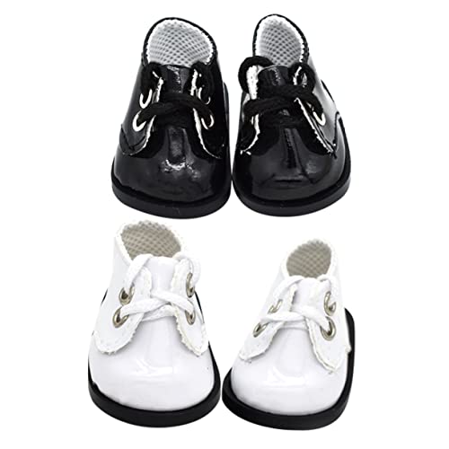 Sosoport 2Paare Handgefertigte Puppenschuhe aus Leder für Puppen Schwarze und Weiße Miniaturpuppenschuhe Zubehör für Kreativ DIY Projekte und Puppen Dekoration Sosoport 2Paare Handgefertigte Puppenschuhe aus Leder für Puppen Schwarze und Weiße Miniaturpuppenschuhe Zubehör für Kreativ DIY Projekte und Puppen Dekoration von Sosoport