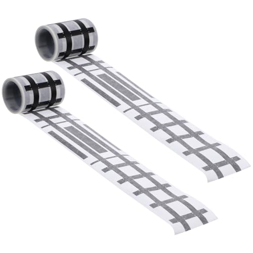 Sosoport 2Rollen DIY Eisenbahnstraßenaufkleber Verkehrsstraßenband für Spielzeugstraßenaufkleber zur Praktischer Fähigkeiten für Kreative Verkehrsgestaltung Sosoport 2Rollen DIY Eisenbahnstraßenaufkleber Verkehrsstraßenband für Spielzeugstraßenaufkleber zur Praktischer Fähigkeiten für Kreative Verkehrsgestaltung von Sosoport