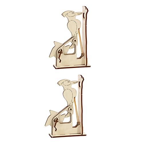 Sosoport 2Sätze Holz Puzzle DIY Specht Modell für Kreatives Holzmontage Puzzle Fördert Hand Auge Koordination und Kreativität Kleber zu Montieren von Sosoport