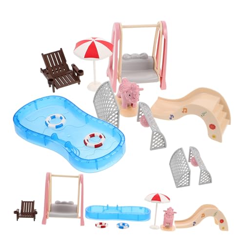 Sosoport 2Sätze Puppenhaus Spielset mit Pool und Schwimmzubehör Komplettes Dekorationsset aus Robustem für Kreative Spielwelten für Puppenhausliebhaber Sosoport 2Sätze Puppenhaus Spielset mit Pool und Schwimmzubehör Komplettes Dekorationsset aus Robustem für Kreative Spielwelten für Puppenhausliebhaber von Sosoport
