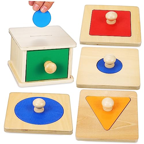 Sosoport 2Satz Montessori Geometrische Rätsel mit Holzblock und Münzbox für Frühkindliche Bildung und Formenerkennung für Ab Jahr Sosoport 2Satz Montessori Geometrische Rätsel mit Holzblock und Münzbox für Frühkindliche Bildung und Formenerkennung für Ab Jahr von Sosoport