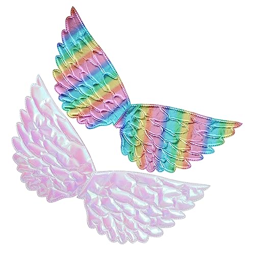 Sosoport 2Stücke Engelsflügel Kostüm Zubehör für Auftritte Leicht und Zart für Weihnachten und Geburtstagsfeiern Farbenfrohe Engel Requisite Sosoport 2Stücke Engelsflügel Kostüm Zubehör für Auftritte Leicht und Zart für Weihnachten und Geburtstagsfeiern Farbenfrohe Engel Requisite von Sosoport