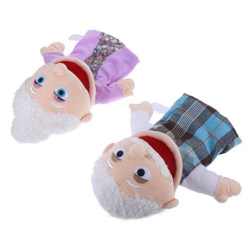 Sosoport 2Stücke Handpuppen für Kreative DIY Storytime Puppen Realistische Großeltern Design Fördert die Fantasie und Interaktion für Imaginative Aktivitäten und Kommunikation von Sosoport