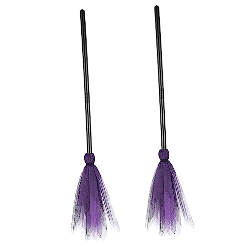 Sosoport 2Stücke Hexenbesen Für Halloween Cosplay Dekorative Besen Für Erwachsene Halloween Partys Und Violette Farbe Für Hexen Accessoires Sosoport 2Stücke Hexenbesen Für Halloween Cosplay Dekorative Besen Für Erwachsene Halloween Partys Und Violette Farbe Für Hexen Accessoires von Sosoport