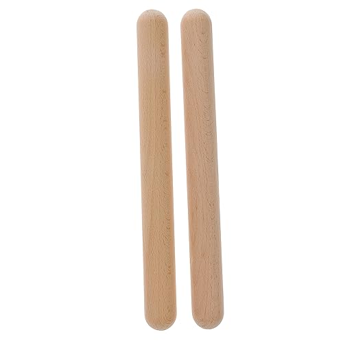Sosoport 2Stücke Holzrhythmusstöcke für Musikalische Lernhilfen aus Natürlichem Hartholz Sichere Percussion Instrumente zur des Rhythmusgefühls im Klassenzimmer von Sosoport