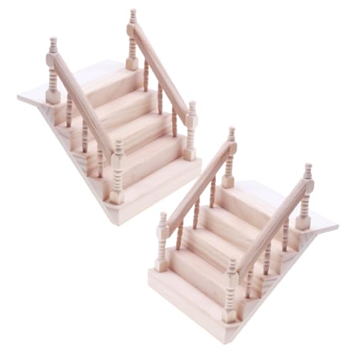 Sosoport 2Stücke Holztreppe für Puppenhaus Treppen Modell für DIY Spielzeughaus Dekoration Langlebiges Mini Möbel für Kreative Szenengestaltung Sosoport 2Stücke Holztreppe für Puppenhaus Treppen Modell für DIY Spielzeughaus Dekoration Langlebiges Mini Möbel für Kreative Szenengestaltung von Sosoport