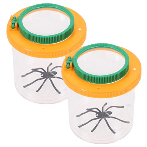 Sosoport 2Stücke Insektenbeobachtungsbox Mit Facher Und Facher Vergrößerung Lupe Insektenglas Für Naturerkundung Im Freien Für Kleine von Sosoport