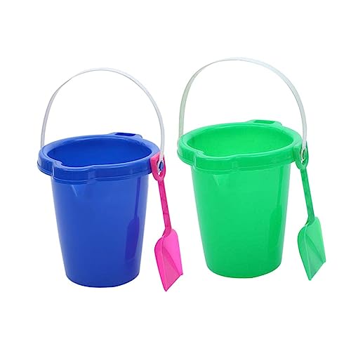 Sosoport 2Stücke Langlebige Sandeimer Aus Kunststoff Für Strandspielzeug Für Kleinkinder Und Vorschulkinder Farblich Zufällig Ausgewählt Sandkasten von Sosoport