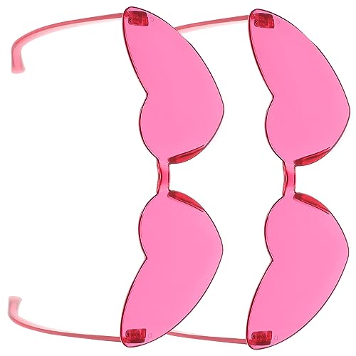 Sosoport 2Stücke Rahmenlose Herzsonnenbrillen für Partys Trendige Randlose Sonnenbrillen Outdoor Aktivitäten und Partyzubehör Cooles für Freunde Sosoport 2Stücke Rahmenlose Herzsonnenbrillen für Partys Trendige Randlose Sonnenbrillen Outdoor Aktivitäten und Partyzubehör Cooles für Freunde von Sosoport