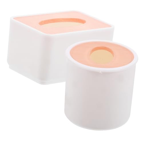 Sosoport 2er-Box Miniatur-taschentuchbox Miniatur-Schlafzimmer-Accessoire Mikro-Requisiten Miniaturornament Miniatur-badezimmeraccessoire Miniatur -dekore Miniatur-zubehör Plastik von Sosoport