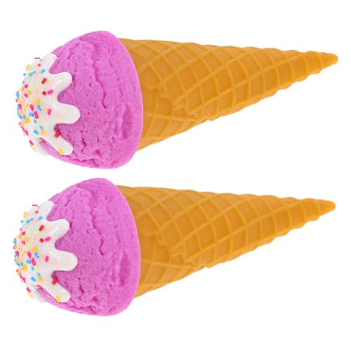 Sosoport 2pcs Künstliche Falsche Eismodell Simulation Faux Ice Cream Food Toys Für Dekoration Display Requisiten Realer Modell Küchenparty Dekoration Requisiten von Sosoport