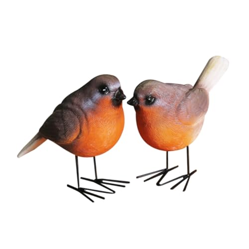 Sosoport 2stücke Kunstharz Vogel Statue Simulierter Vogel Vogelfigur Schreibtischschmuck Kleine Vogelfigur Kleiner Vogelschmuck Heimgrünungsdekoration Vogelhandwerksrequisiten Kleines Vogel von Sosoport