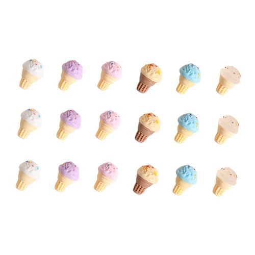Sosoport 3 Sätze Eismodell Creme klein Essen Kuchen deko Süßigkeiten Mini-Eisdekor Simulationsfutter Modell Einer Eistüte Miniaturfiguren Lebensmittel Ornamente Kegelmodell Harz von Sosoport